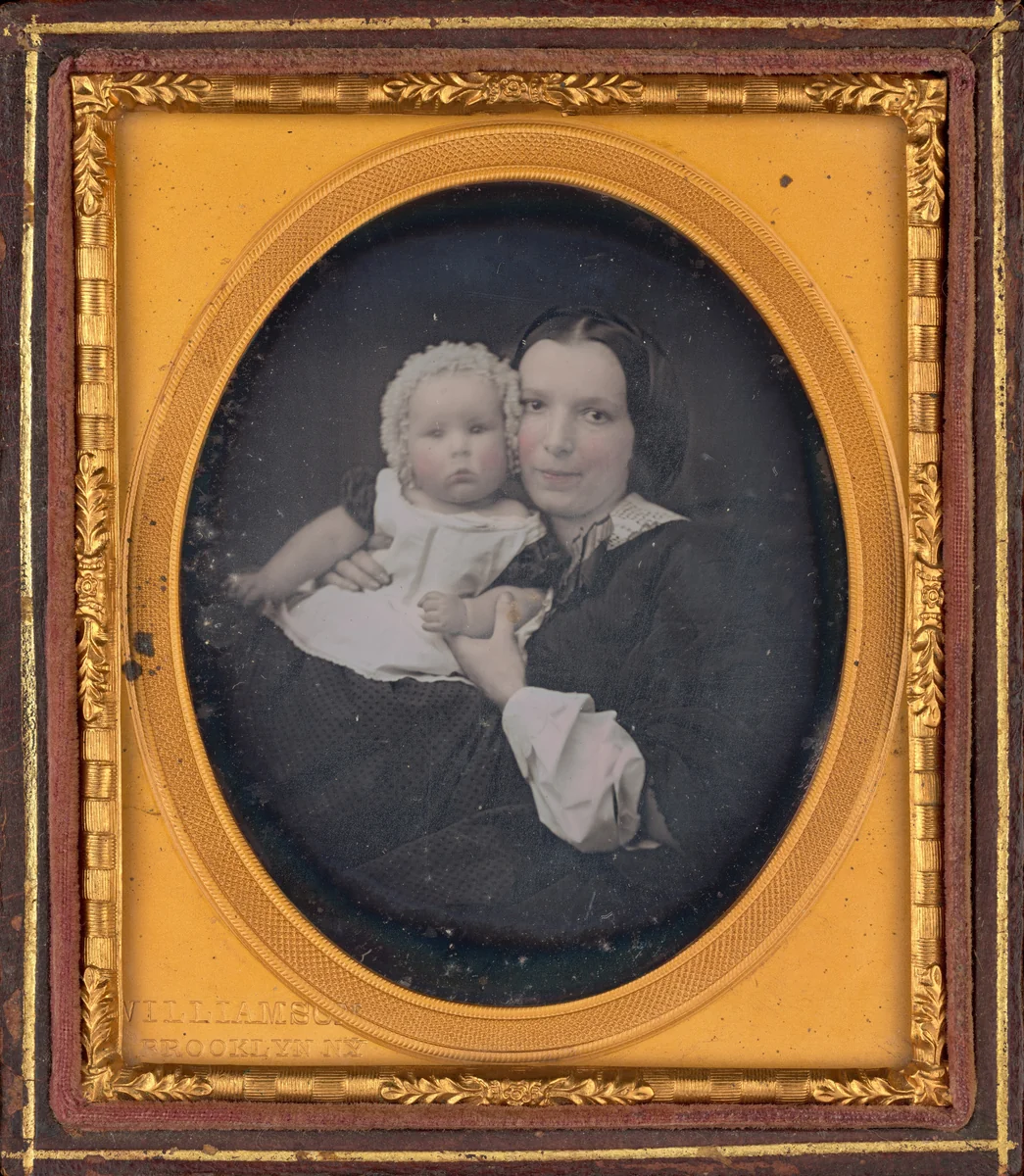 Portrait of a Woman and Baby by Charles H. Williamson, photograph, 1850-1859