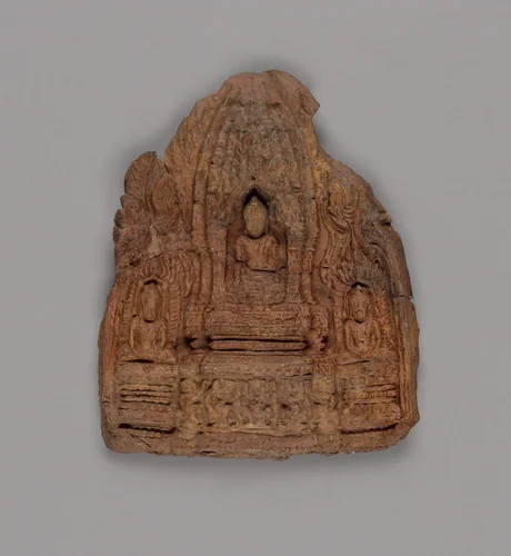 Votive Tablet of Gautama Buddha with Attendant Buddhas by Thailand Lamphun Province, other, 1001-1400