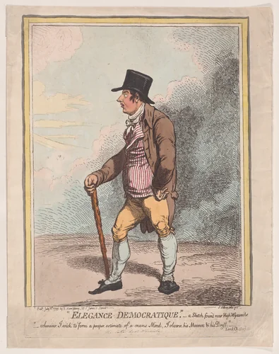 Elegance Democratique – A Sketch Found Near High-Wycombe by James Gillray, print, 1799