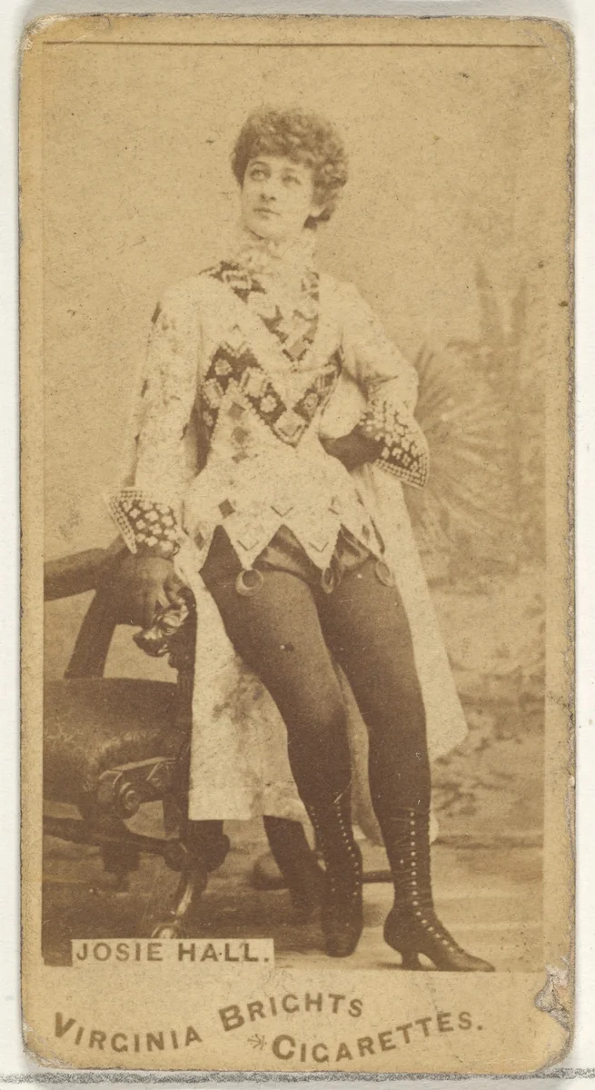 Josie Hall, from the Actors and Actresses series (N45, Type 1) for Virginia Brights Cigarettes by Allen & Ginter, photograph, 1885-1891