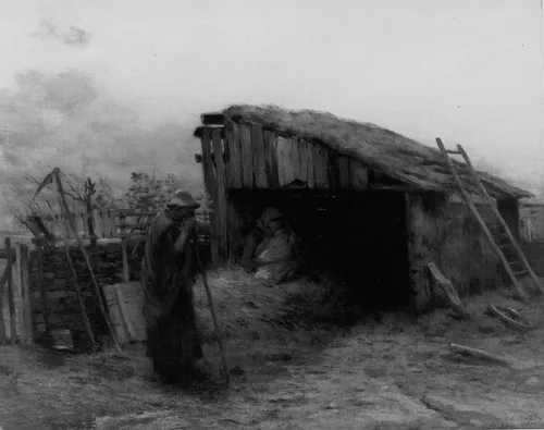 Rest on the Flight into Egypt by Jean-Charles Cazin, painting, 1841-1901