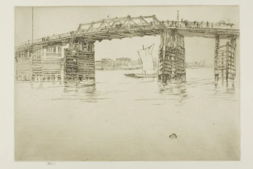 Old Battersea Bridge by James McNeill Whistler, print, 1879