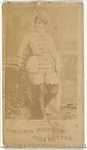Card 447, Dana Willy, from the Actors and Actresses series (N45, Type 1) for Virginia Brights Cigarettes by Allen & Ginter, photograph, 1885-1891