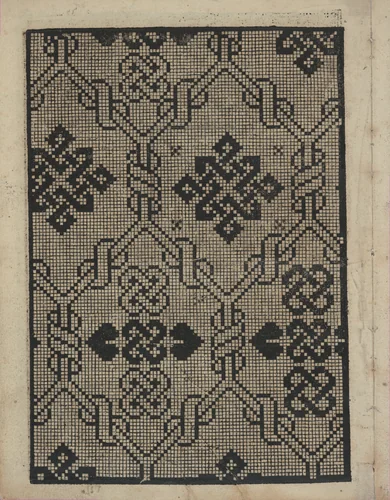 Libbretto nouellamete composto per maestro Domenico da Sera...lauorare di ogni sorte di punti, page 7 (verso) by Domenico da Sera, book, 1532