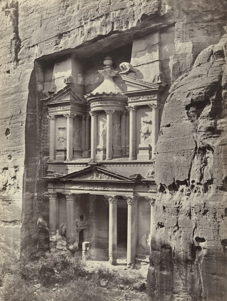 El Khusne, The Rock Temple, Petra (#547) by Francis Frith, photograph, 1860