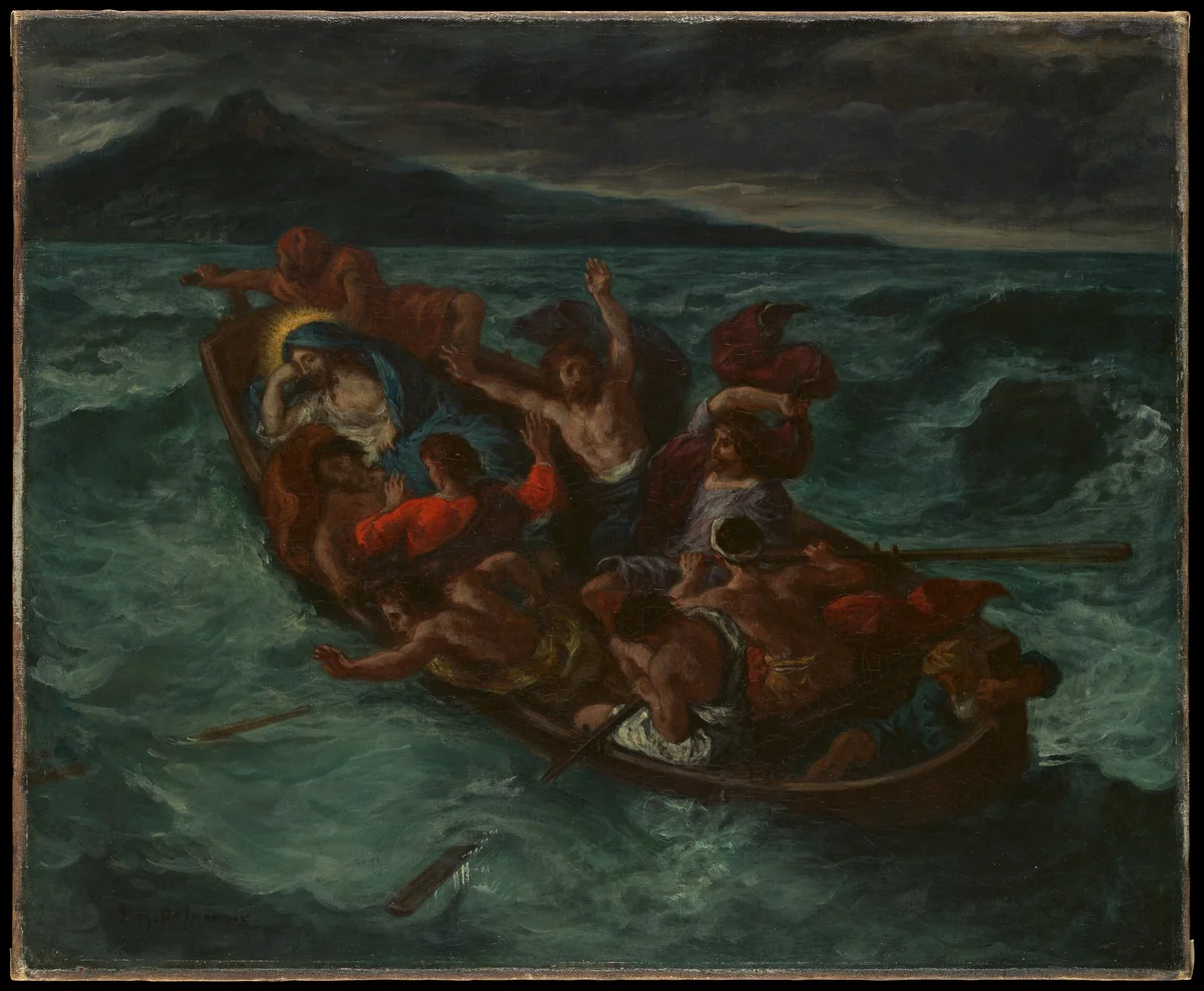 Christ Asleep during the Tempest by Eugène Delacroix, painting, 1853