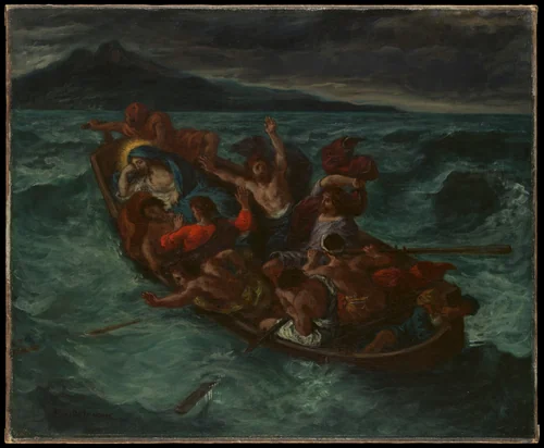 Christ Asleep during the Tempest by Eugène Delacroix, painting, 1853