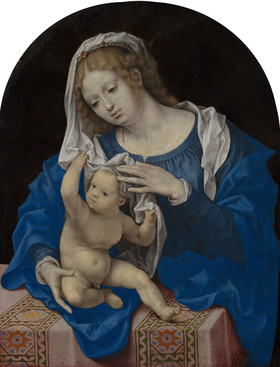 Madonna and Child by Jan Gossaert, painting, 1520