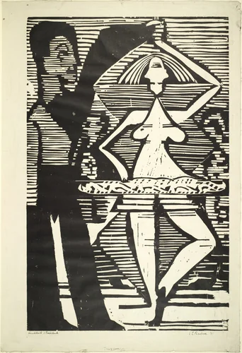 Dancing Couple (Tanzpaar) by Ernst Ludwig Kirchner, print, 1932