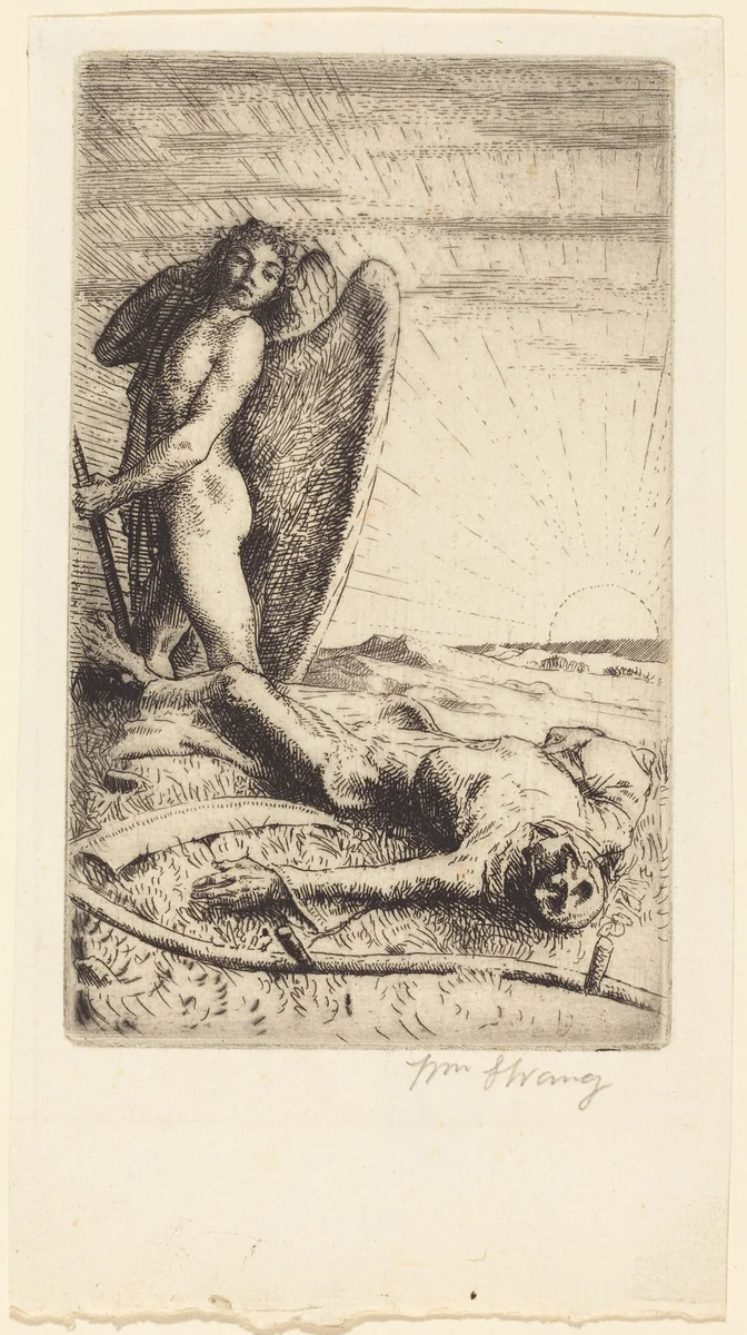 Death Defeated by William Strang, print, 1894