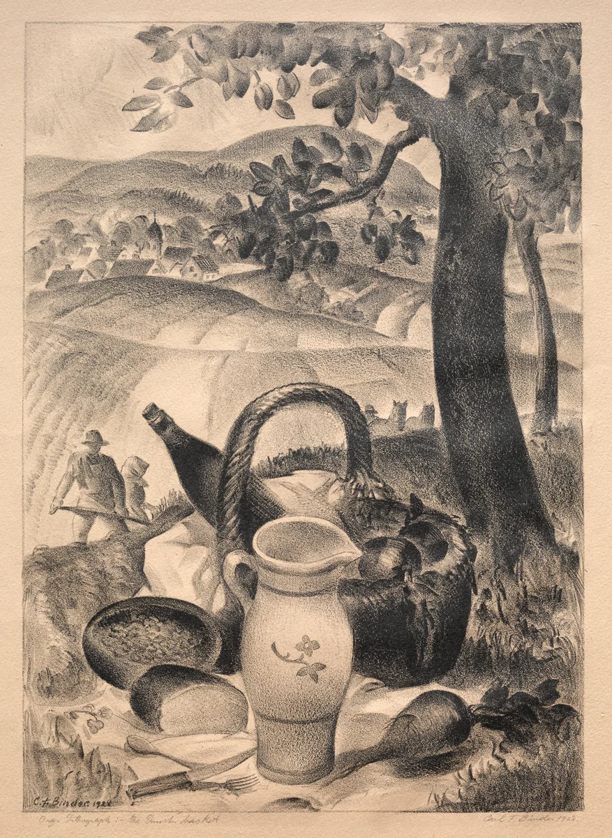 The Lunch Basket by Carl F. Binder, print, 1928
