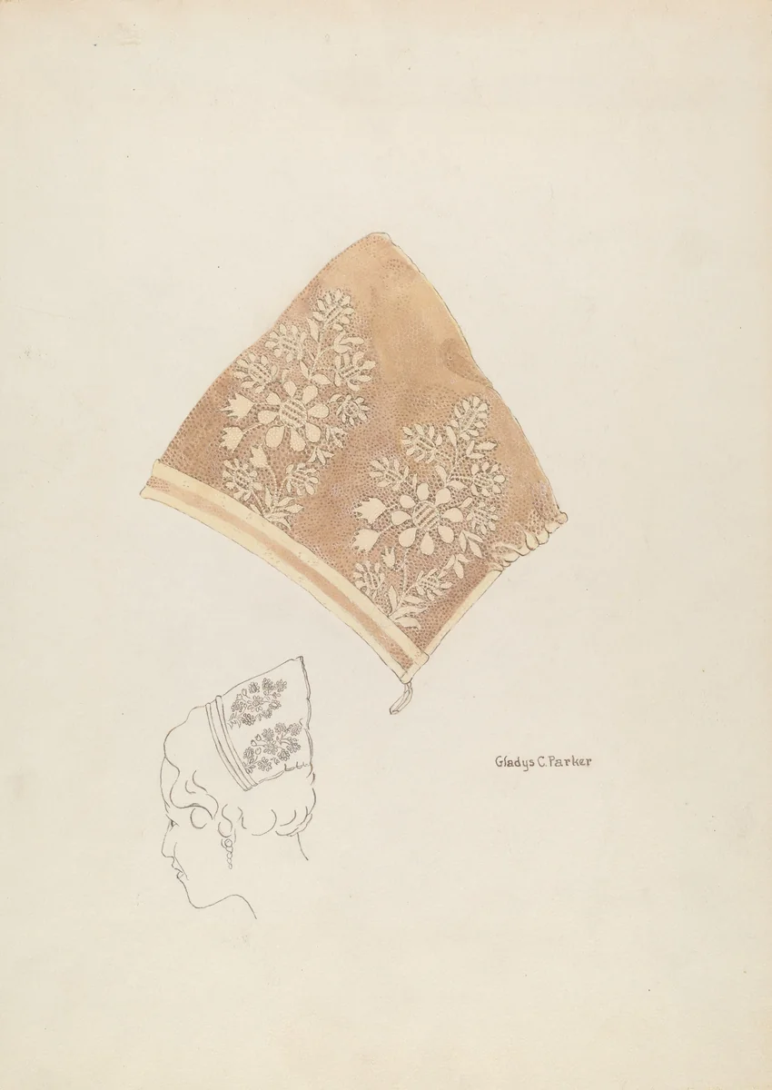 Lace Cap by Gladys C. Parker, index of american design, 1937