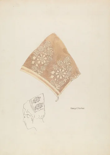 Lace Cap by Gladys C. Parker, index of american design, 1937