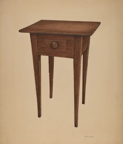 Table by Warren Booth, index of american design, 1940