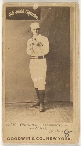 Conway, Pitcher, Boston, from the Old Judge series (N172) for Old Judge Cigarettes by Goodwin & Company, photograph, 1887