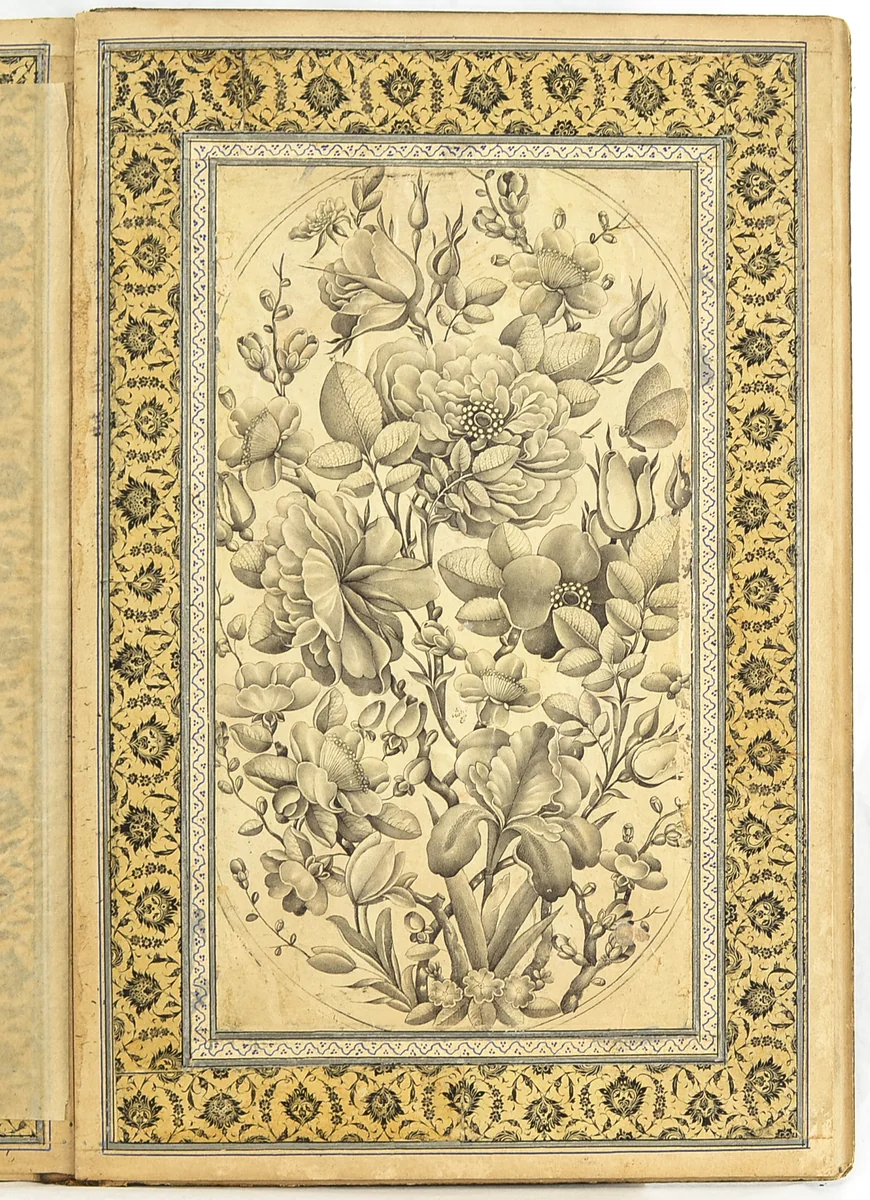 Album of Flower Paintings by Fathallah Shirazi, manuscript, 1855-1905
