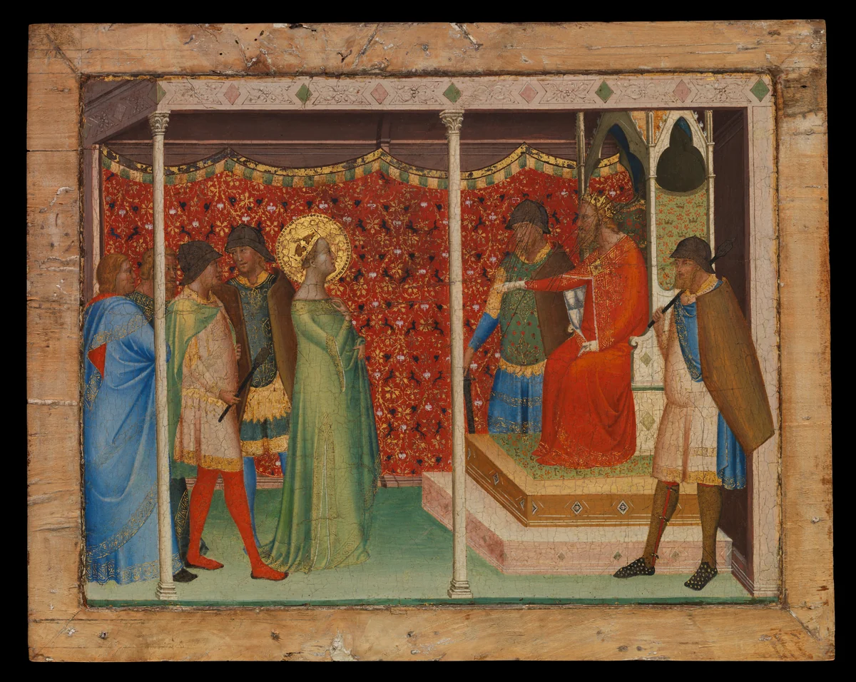 Saint Reparata before the Emperor Decius by Bernardo Daddi, painting, 1333-1343