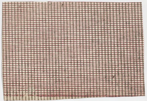 Sheet with overall crisscross pattern by anonymous, print, 1800-1900