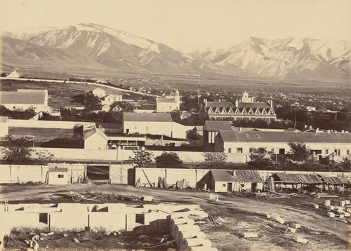Plate 45. Salt Lake City, from the Top of the Tabernacle by Andrew Joseph Russell, photograph, 1869