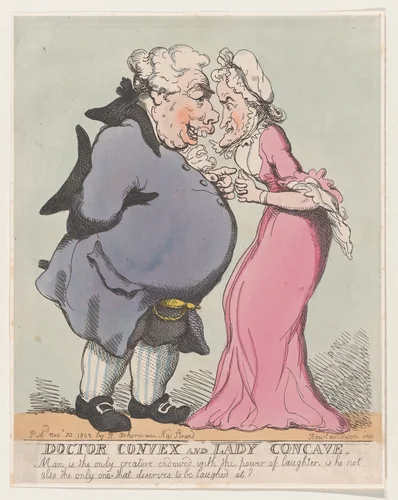 Doctor Convex and Lady Concave by Thomas Rowlandson, print, 1802