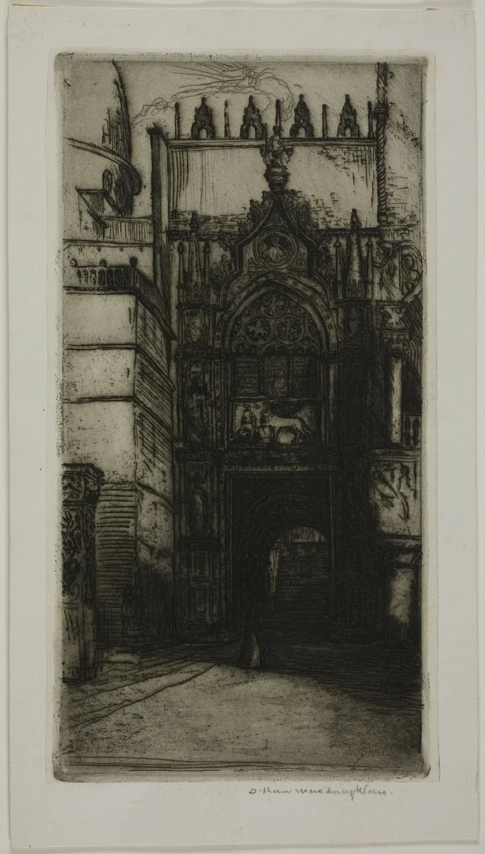 Portal of the Ducal Palace, Venice by Donald Shaw MacLaughlan, print, 1899