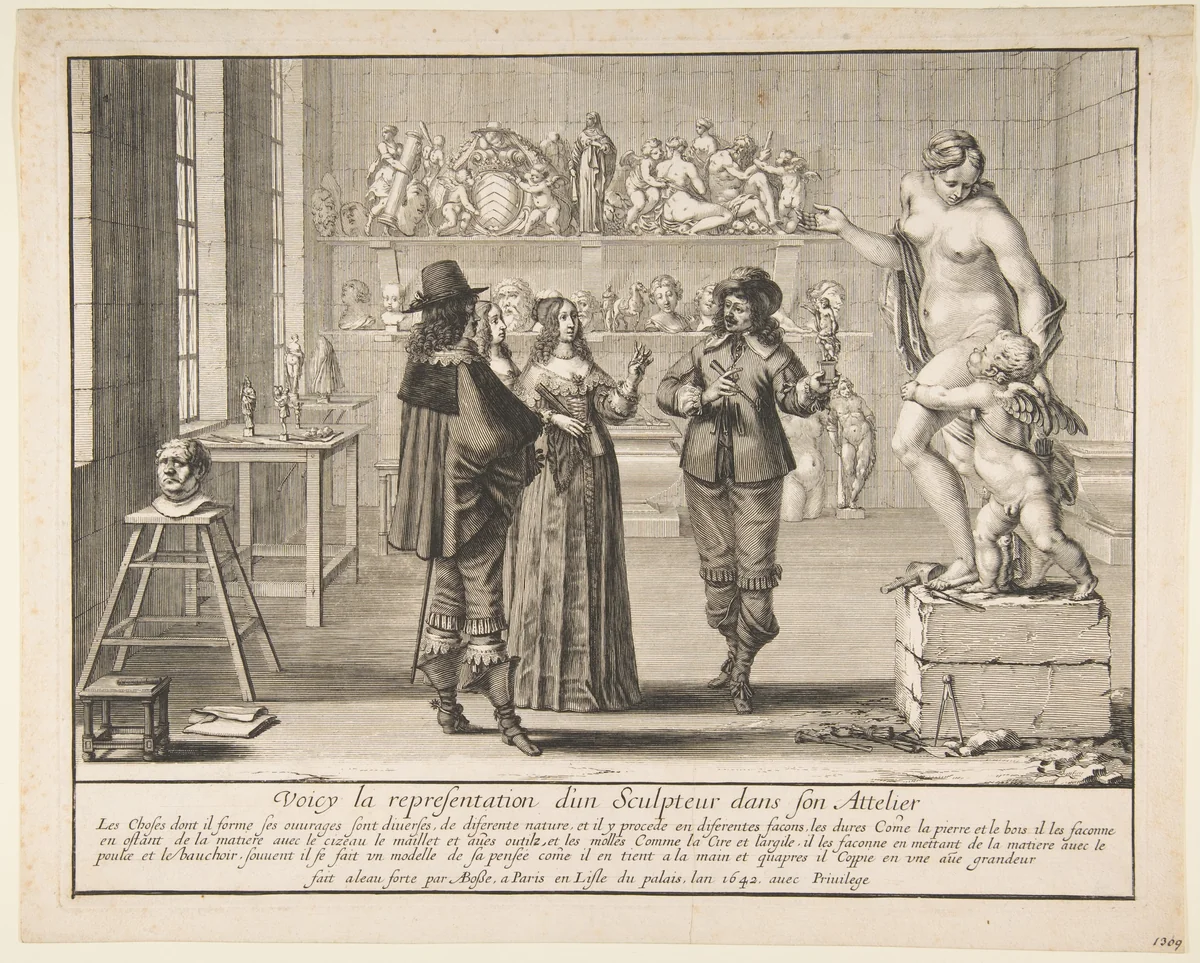 The Sculptor by Abraham Bosse, print, 1642
