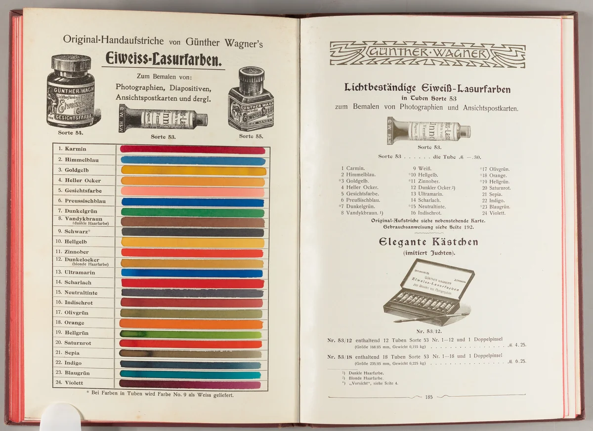 Preisliste Nr. 20B by Günther Wagner, artwork, 1904