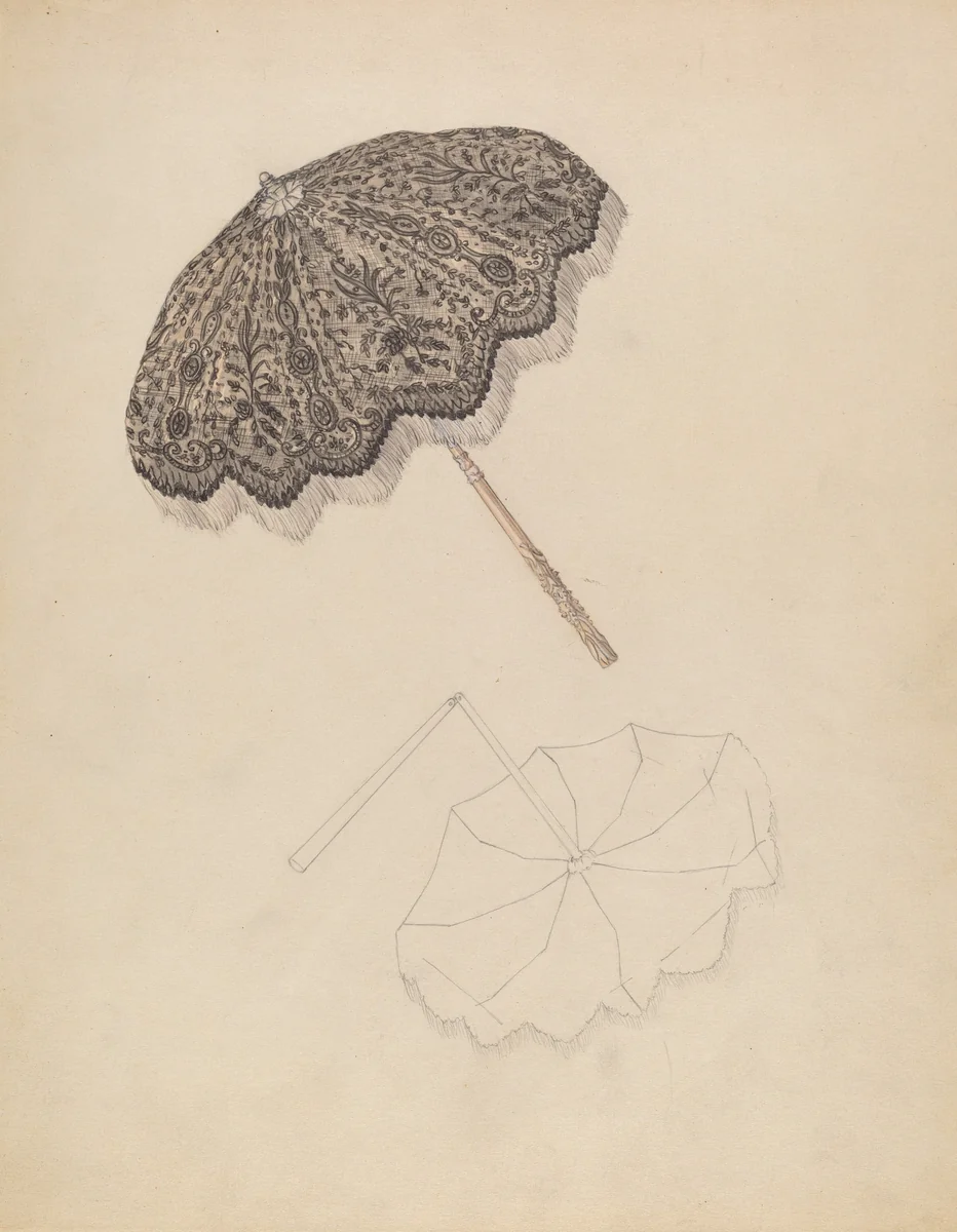 Parasol by Gladys Cook, index of american design, 1938