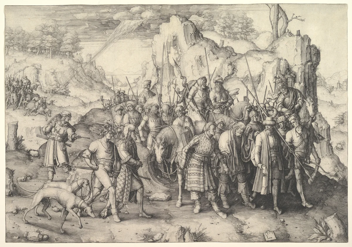 The Conversion of St. Paul by Lucas van Leyden, print, 1509