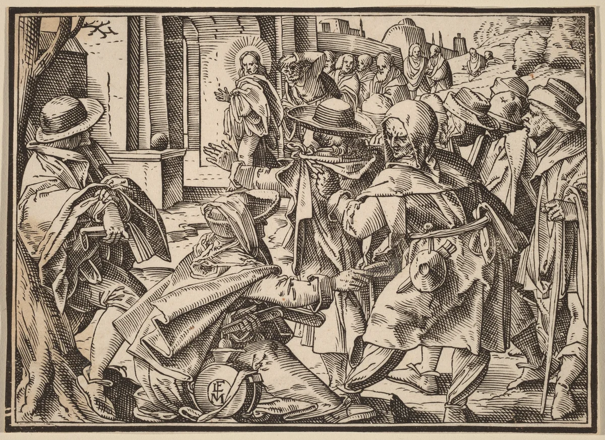 Christ Tells His Disciples of the Last Judgment by Christoph Murer, print, 1558-1614
