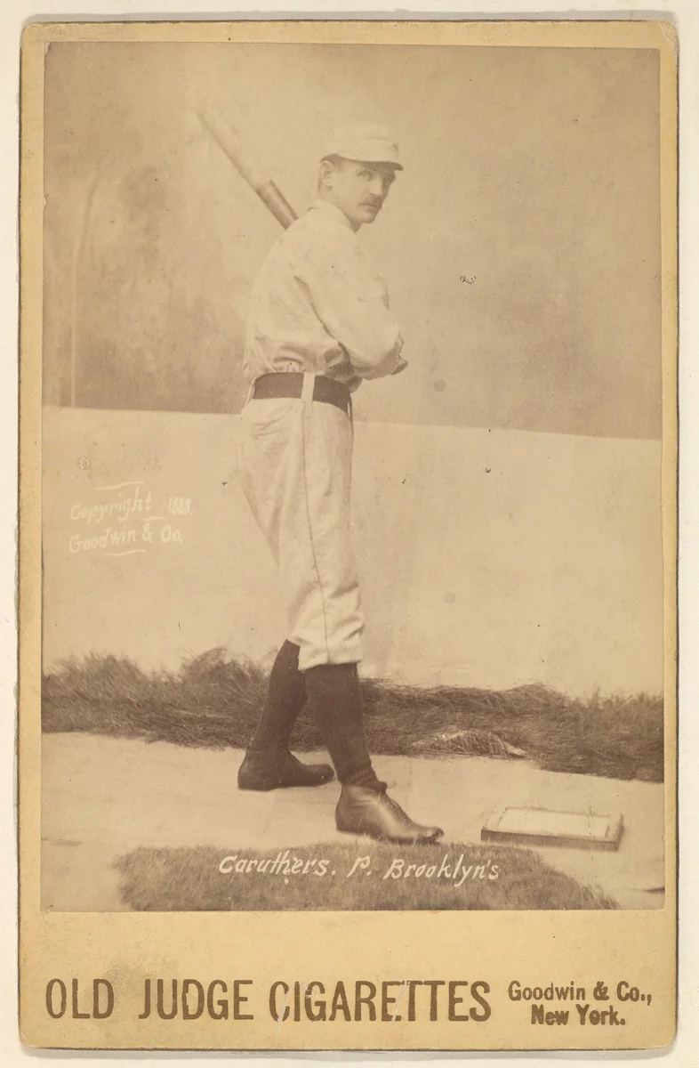 Robert Lee Caruthers, Pitcher, Brooklyn, from the series Old Judge Cigarettes by Goodwin & Company, photograph, 1888