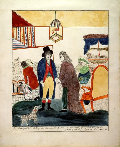 The Prodigal Son Taking Leave of His Father by Mary Ann Willson, drawing, 1815