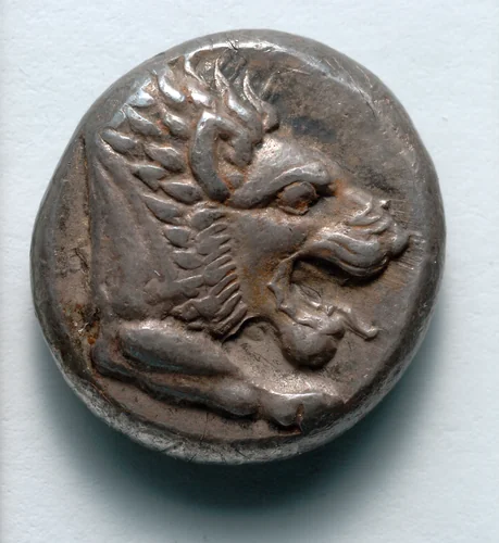 Drachm: Forepart of Lion (obverse) by Unknown, metalwork, -465--449