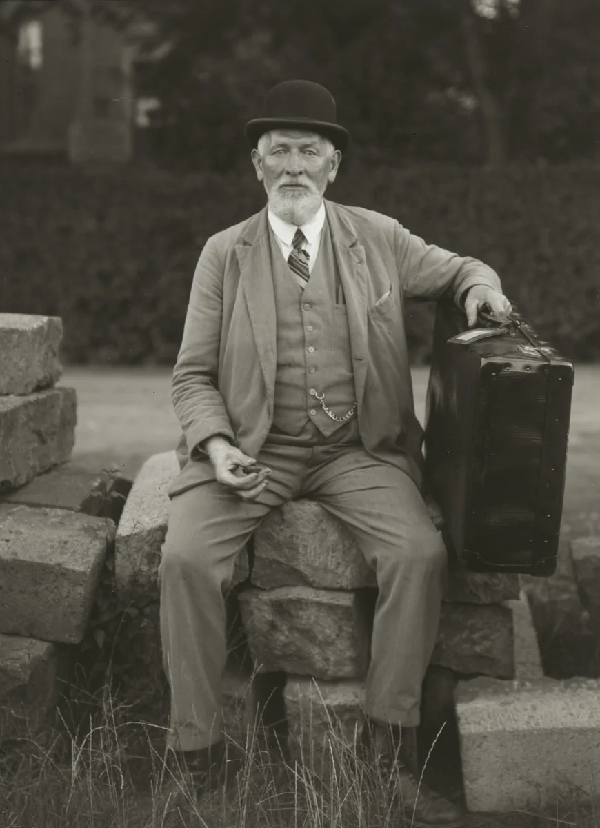 ”Test your Strength” Showman by August Sander, photograph, 1924