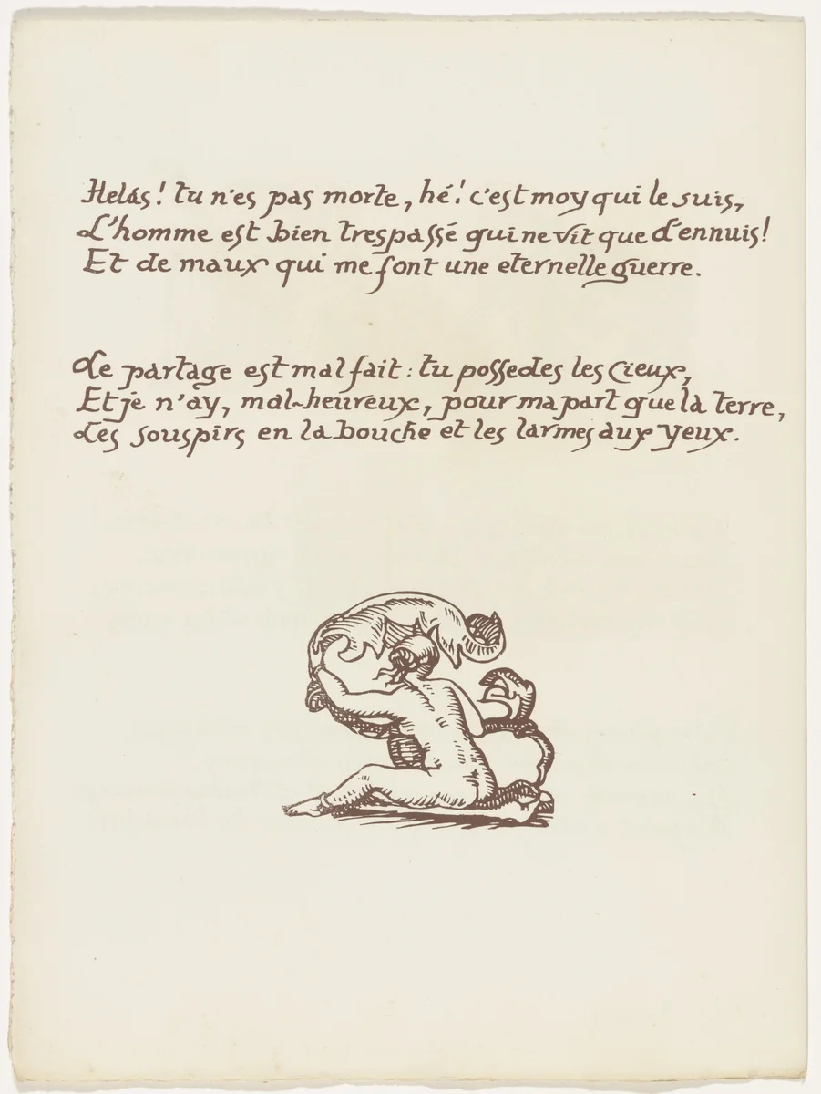 Tailpiece (folio 98 verso) from Les Amours (The Loves) by Émile Bernard, illustrated book, 1915