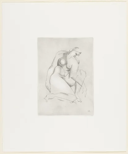 Kneeling by Alexander Archipenko, print, 1920