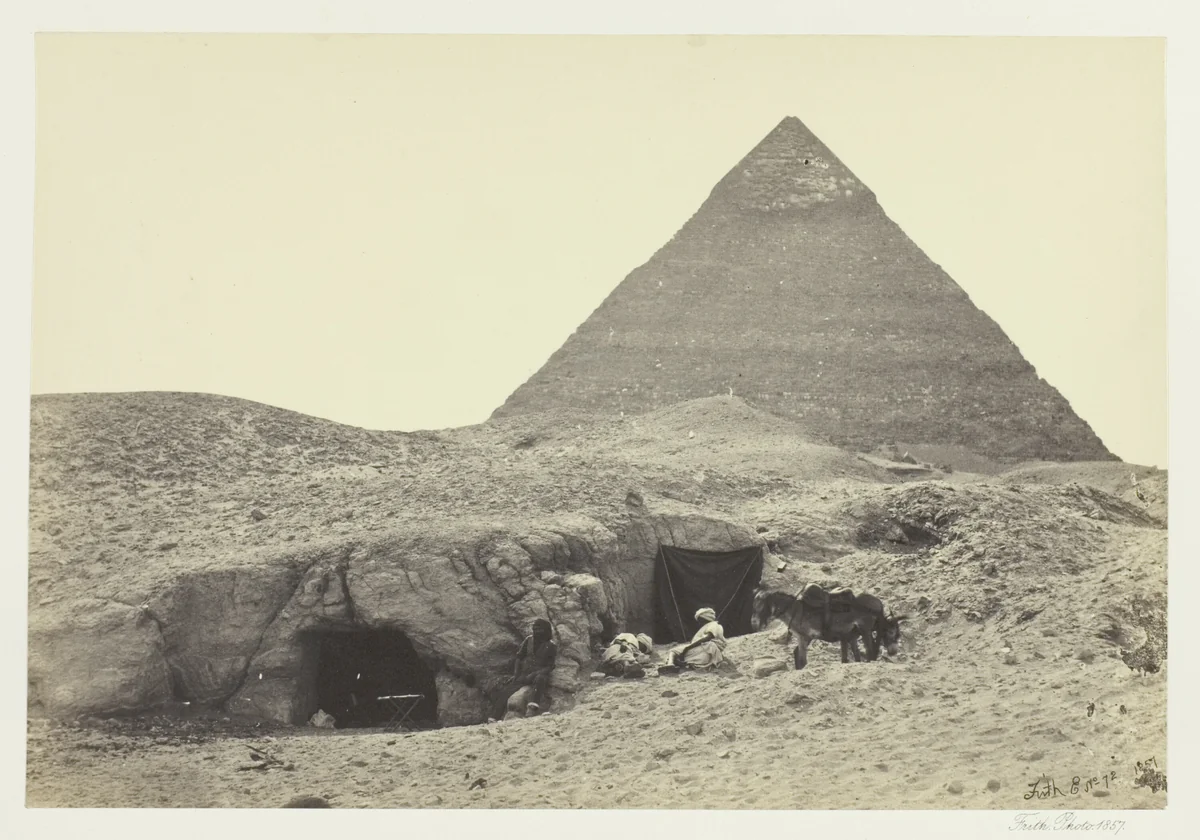 Rock-Tombs and Belzoni's Pyramid, Gizeh by Francis Frith, photograph, 1857