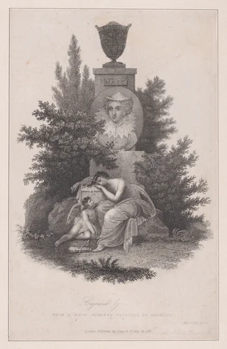 Monument of Mary, Queen of Scots, from "The History of England" by William Bromley, print, 1824
