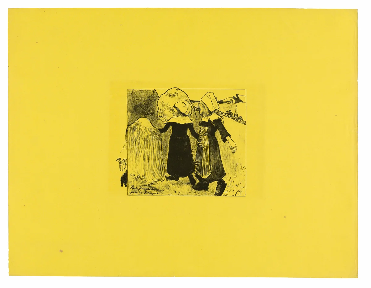 Joies de Bretagne (Joys of Brittany), from the Volpini Suite by Paul Gauguin, print, 1889