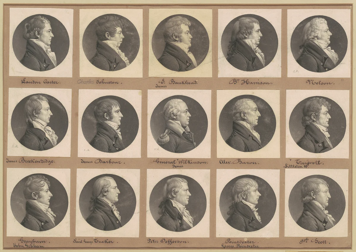 Saint-Mémin Collection of Portraits, Group 39 by Charles B. J. Févret de Saint-Mémin, volume, 1807-1808