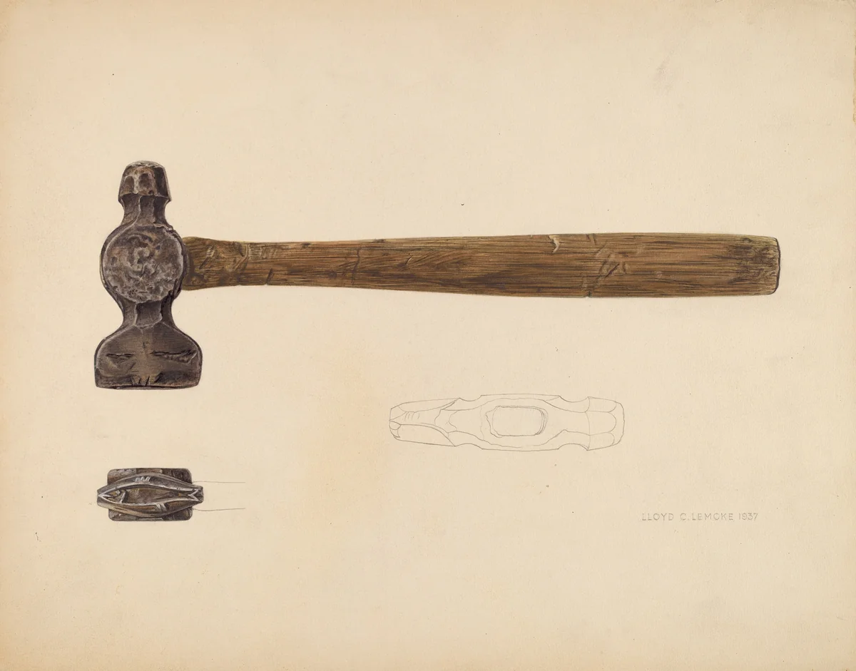 Fish Marker by Lloyd Charles Lemcke, index of american design, 1937