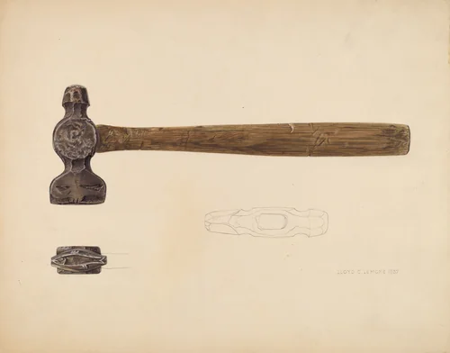 Fish Marker by Lloyd Charles Lemcke, index of american design, 1937