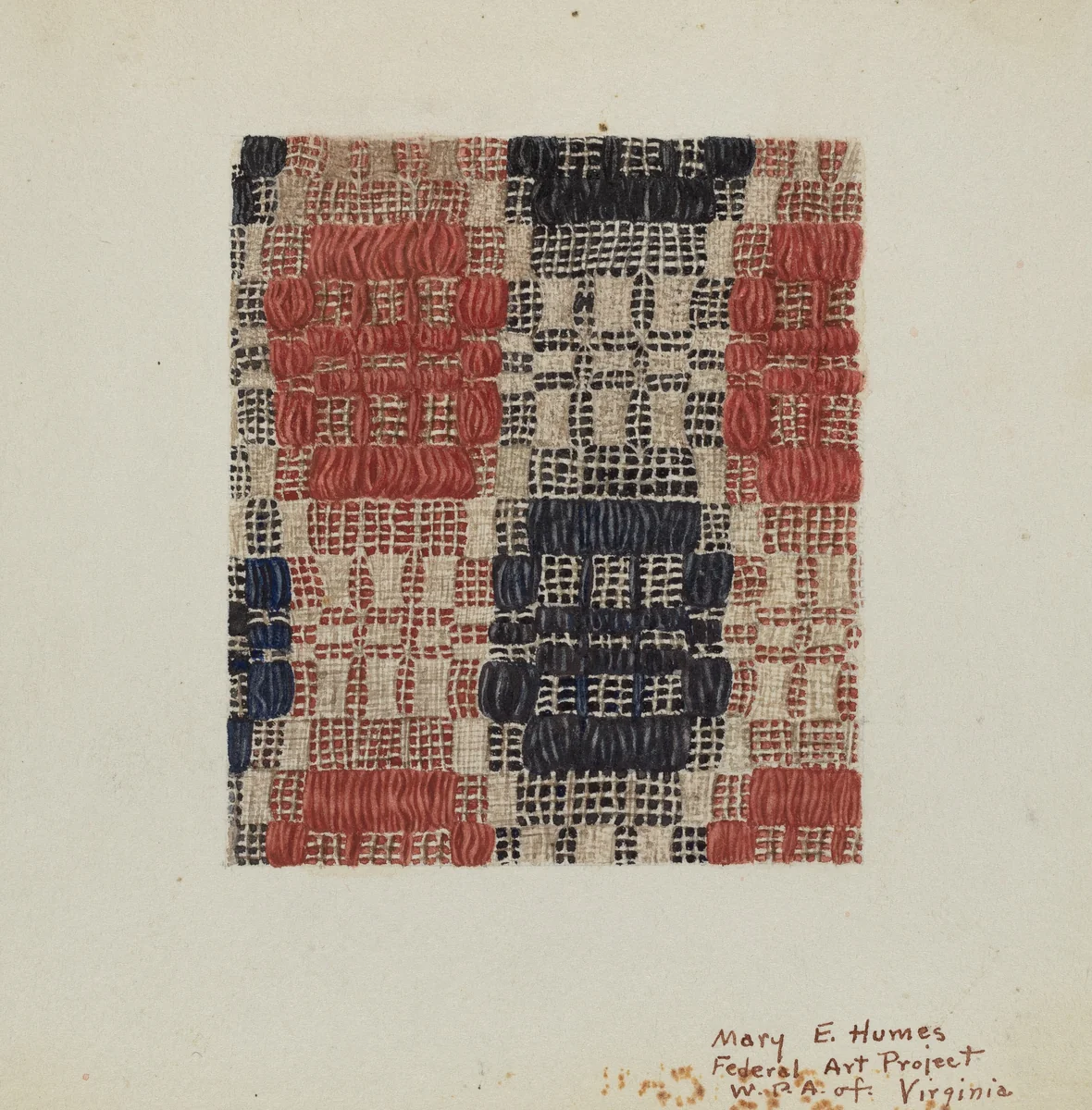 Coverlet by Mary E. Humes, index of american design, 1938