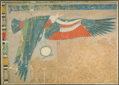 The Goddess Nekhbet, Temple of Hatshepsut by Charles K. Wilkinson, artwork, -1473--1458