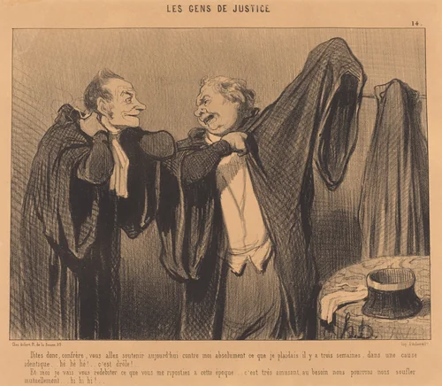 Dites donc, confrère, vous allez soutenir... by Honoré Daumier, print, 1845
