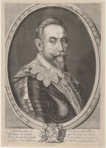 Gustavus Adolphus by Michel Lasne, print, 1632