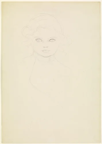 Head of a Child by Alphonse Mucha, drawing