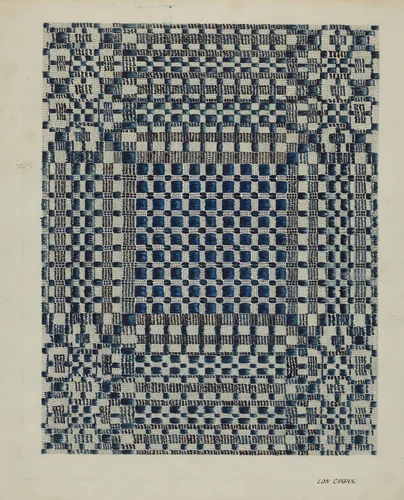 Coverlet by Lon Cronk, index of american design, 1937