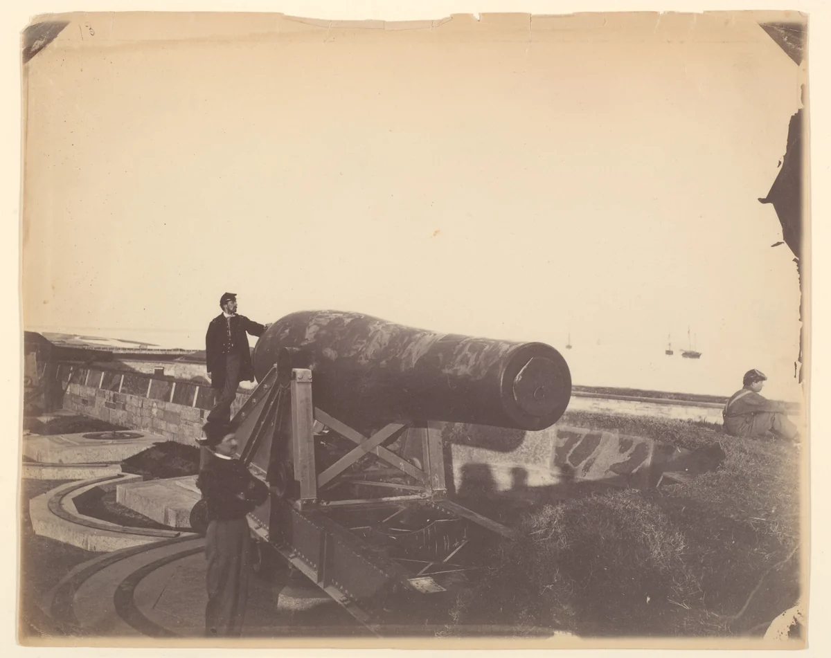 Cannon, Fortress Monroe by Alexander Gardner, photograph, 1859-1869