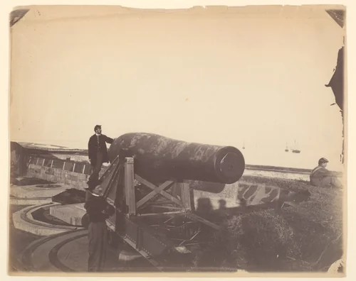 Cannon, Fortress Monroe by Alexander Gardner, photograph, 1859-1869